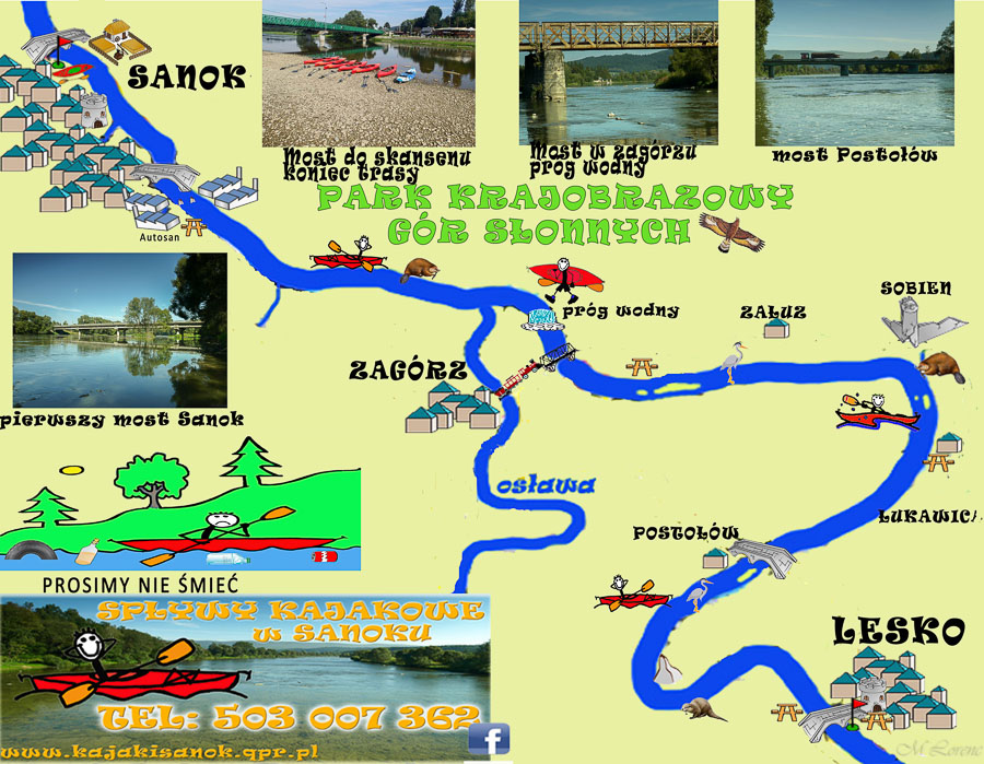 Mapa Lesko-Sanok
